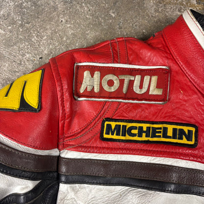 Veste en cuir Lucki Strike Kevin Scwantz 1993