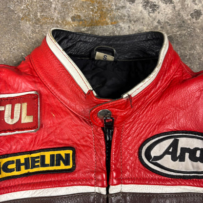 Veste en cuir Lucki Strike Kevin Scwantz 1993