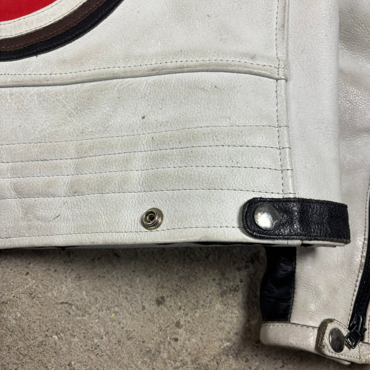 Veste en cuir Lucki Strike Kevin Scwantz 1993