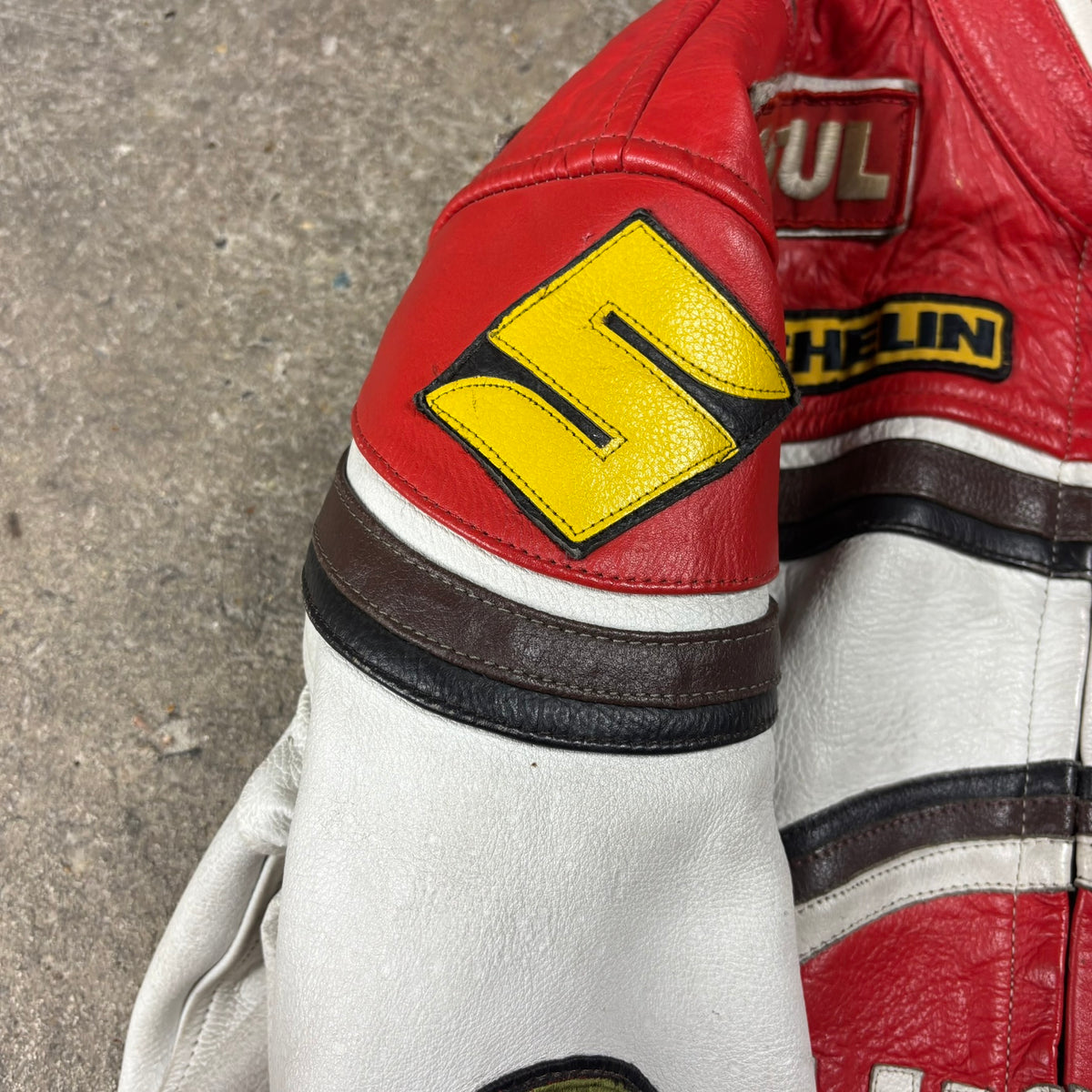 Veste en cuir Lucki Strike Kevin Scwantz 1993