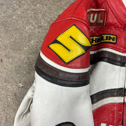 Veste en cuir Lucki Strike Kevin Scwantz 1993