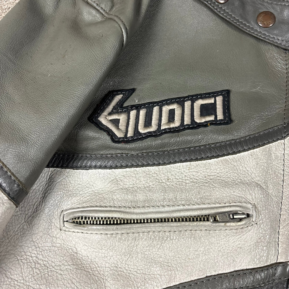 veste en cuir Giudicci années 90