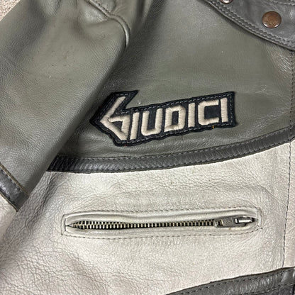 veste en cuir Giudicci années 90