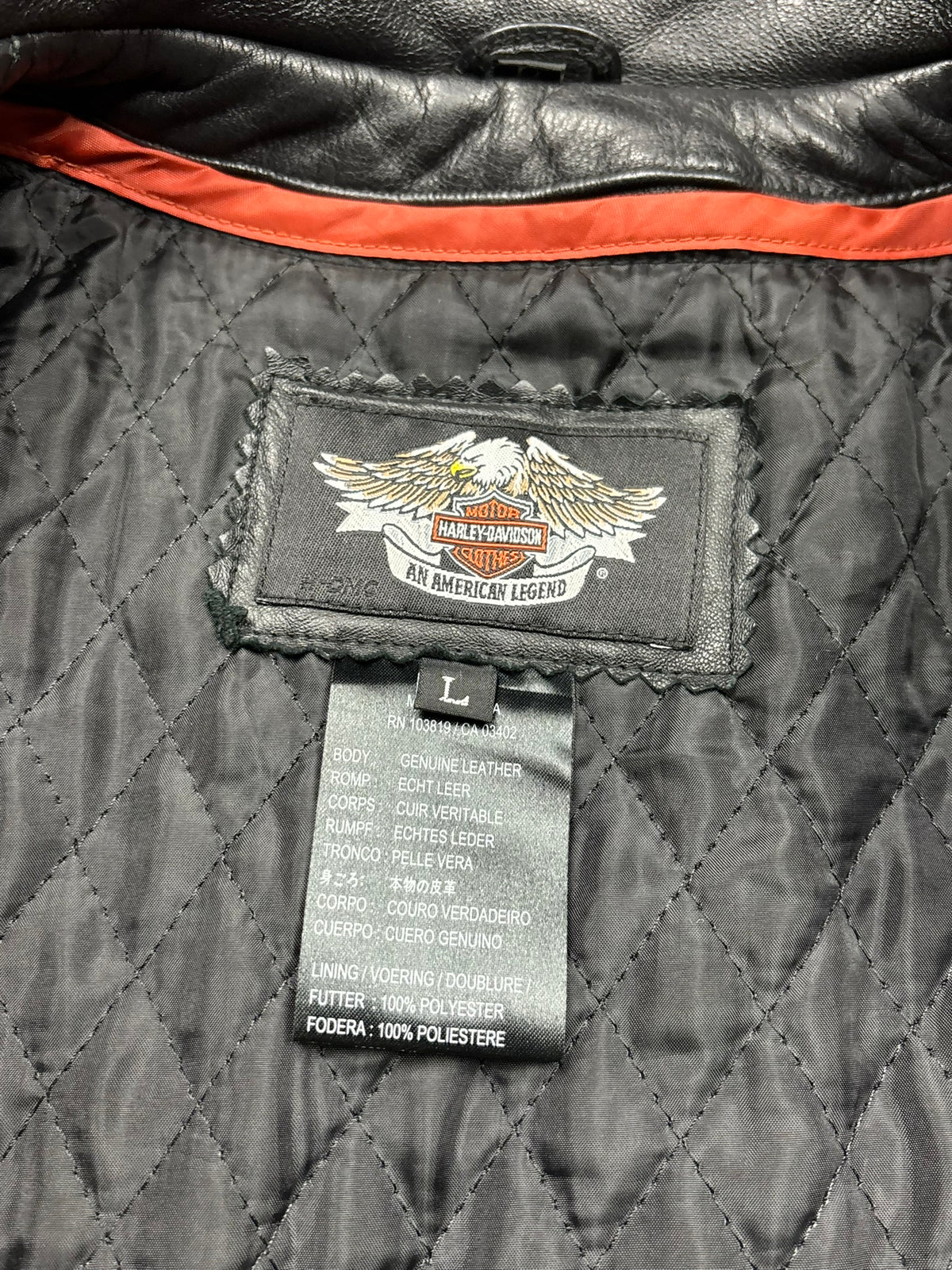 Veste en cuir Harley Davidson